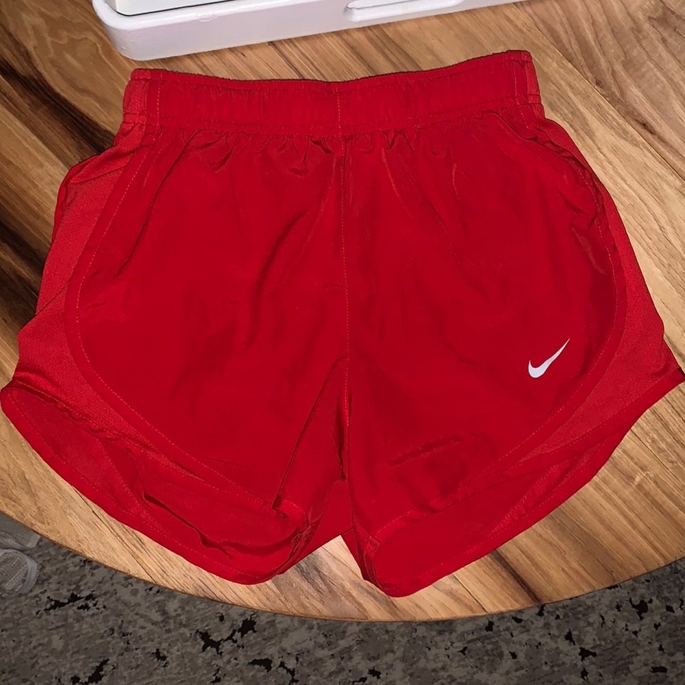 Red Nike Tempo shorts